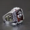 Thailand Silver rings The US Marine Corps Sniper Badges Ring S925 silver ring Men's fashion 231220