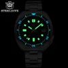 Montre-bracelets Steeldive SD1970 DATE BLANCE DATE 200M WATEproof NH35 6105 Turtle Automatic Dive Diver Watch 230113185N