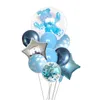 1pcs bébé garçon fille bleu rose bulle Boule dans des ballons d'ours en papier d'ours enfants 1er anniversaire sexe révéler décoration de douche 231221