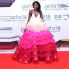 Skirts Gradient Color Tulle Fluffy Tiered Ruffled Ball Gown Maxi Skirt Vestidos Da Donna Colorful Lush Birthday Party