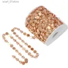 Ceintures de chaîne de taille Crystal Butfly Perles Chaîne Imitation Perle Perle Chain de métal Lien pour les bijoux Making DIY Bracelets Collollacel 231221