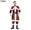 6 PCs Deluxe Santa Claus Weihnachtskostüm Cosplay Erwachsene Männer Uniform Weihnachtsfeier -Kostüm Weihnachten Plus Größe MXXL3297937