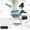 Present Wrap Gift Wrap 88/61/54/49/37 Keys Transparenta Stickers for Childrens Piano Tangentboard Home Decoration Accessories Wall Drop Delive Dhnnq