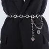 Cintura corrente cintos de metal blets para mulheres simples vintage prata ouro hip hop designer moda cintura corrente decoração vestido senhoras feminino strl231221