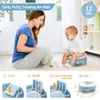 Tyry.hu Baby Pot Portable Silicone Training Seat 3 I 1 Travel Toalett Seat Foldbar Blue Children Potty With Påsar 231221