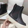 2024 Новые осенние/зимние ботинки искренняя кожа Martin Boots Женские английский стиль средняя труба дымовые сапоги толстые подошвы Челси короткие ботинки