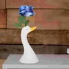 Vases Statue Swan Vase Household Decor For Living Room Ceramics Multi-functional Home