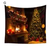 Tapeleries Festive Room Decoration Tapestry Bohemian Christmas Tree Wall Hanging For Fireplace Bedroom Decor