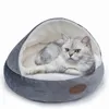 Chog Cat Bed Round Plush Cat's House Cave Pet Kitten Cushion Panier à coussin Mat à manches pour les chats Small Dog Chihuahua Nest 231221