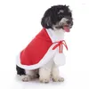 Vestuário para cães Natal roupas para animais de estimação capa vermelha com capuz decoração ao ar livre