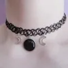 Moon Gothic Chains O Ring Choker gothic choker moon necklace 231221