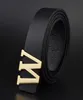 Men039s Belts Luxury Genuine Leather Brand Smooth Buckle w Letter Gold Black Famous Designer Cowskin Strap Wide Belt Luxe Marqu2904202