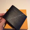 Modeheren korte portemonnee kaarthouders mannen wallets strepen textureerd meerdere bifold kleine portemonnee met box247t