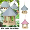 Other Bird Supplies Hanging Wooden Feeder House Birdhouse Parrot Cage Nest Outdoor Garden Window Seed Food Holder