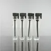 Prix ​​de gros 1 ml 2 ml E Forme à parfum Liquid Pragance Bouteilles en verre mini-échantillon Bouteilles transparentes avec Black White Cap Mkpoh