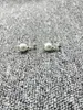 Stud Oorbellen Spaanse Originele Mode Plating 925 Zilver Kleur Witte Parel Pin Gloeilamp Zoete Sieraden Gift Fit Unode50