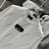Xinxinbuy 2024 Men Designer Tee Tシャツパリナショナルフラッグ印刷半袖コットン女性ブラックホワイトブルーグレーカーキイエローS-3xl