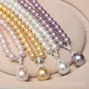 Halsband örhängen Set Mother Gift Fashion Personlighet 8-10mm Shell Pearl Water Drop Pendant Armband Bride Wedding Jewelry Party