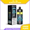 12000 Puffs 2% 5% en option Dispositif de stylo vape jetable Kits de cigarettes électroniques 16ML Capacité 500mAh Batterie Barres pré-remplies Vaporiezer