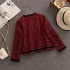 Zweiteilige Kleid Tweed Set Women Crop Top Short Jackel Couch Rock Sets Herbst Winter Vintage 2 Anzüge