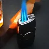 2024 Nieuwe dubbele fakkel Sigaren Aandichte metalen Winddicht No Gas Butane Jet Creative Fingertip Spinning Men's Gift