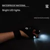 Luvas de pesca leves à noite LED de LED sem finger sem finger acampamento Caminhando Survival Rescue Multi Tool Outdoor 231221