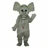 Taille adulte Grey Elephant Mascot Costumes Cartoon Characon Tesitiy Suit Carnaval Adults Taille Halloween Christmas Party Carnival Robe Costumes pour hommes Femmes