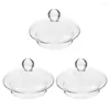 Conjuntos de utensílios de jantar 3 PCs Tule de vidro suprimento superior da tampa clara Tampa transparente de teaware para suprimentos substituíveis de chaleira