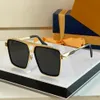 Occhiali da sole quadrati in metallo oro maschi grigio scuro occhiali da sole estate sunnies occhiali da suola uv400 occhiali con box2225