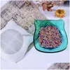 Molds Sile Mold Cat Head Shaped Tray Plate Container Case Box Resin Diy Crystal Epoxy Mod For Jewelry Storage Drop Delivery Dhgarden Dhfxc