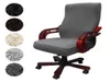 Cubierta de silla de oficina de tela suave de la computadora sillón elástico slip fundas del asiento con la espalda removible rotación 8279746