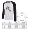 T-shirts voor heren Schets Giraffe Art T-shirt met lange mouwen Sneldrogend shirt Zwaargewicht blouse Herenkleding voor heren