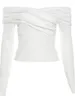 女性用Tシャツファッション秋のソリッドカラーショートクロップトップセクシーなTシャツINSスタイル2023オープンバックタイト長袖