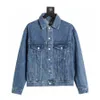 Mens Jacket Balanciigss Coat Runway 2024 Early Autumn Blcg Seven Language Washed Denim for Men and Women 4flu P76R