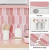 Wodecor Brick Style Wallpaper Selfadhesive Pink Wall Stickers Waterproof 3D Tiles Stick On Backsplash 1212 Inch 231220