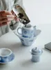 Teaware set Pure Hand-Painted Blue Blossom Ceramic TEAPOT Single With Filter Ball Hole Chinese Tea Infuser Set