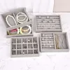 Sachets de bijoux Portable Velvet Ring Display Organizer Box Box Box Box Bring Bring Rangement Case Showcase Wholesale