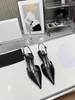 sandal shoes Buckle slingback PUMP slip on pointed toe mid high heels stiletto patent matte leather mary jane ballet flats