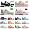 2024 Diseñador Virgil Sneaker Trainer Trainer zapatos Cuero Aloh White Green Red Blue Soblays Plataforma Fashion Luxury Low Boters Bumps Tamaño 36-45