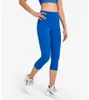 Roupas Lu65 Alinhe Capris Yoga Leggings Roupas de ginástica feminina esportes de roupas íntimas de alto exercício elástico calças de fitness calças de fitness