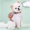 Colliers de chien laisse le faisceau de sac à dos avec la laisse charmant animal de compagnie à cinq points gilet décoratif pour livraison de gouttes de marche quotidienne à la maison gard dhgkz