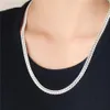 Серебряное покрытие, 6 мм, змеиная цепочка, мужское ожерелье, модное золото, идеальные мужские украшения, аксессуары в стиле хип-хоп, 266H