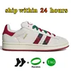 Hot Designer Buty kampus 00s Gazelle Indoor Low Top Skórzane męże treery ciemnozielone OG Cloud White Black Black Gum Gare Ambient Sky Men Casual Sneakers