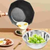 Ensembles de vaisselle Bassin polyvalent avec bol de mélange d'œufs à l'échelle pour la cuisson des bols en acier inoxydable Salade