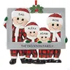 Juldekorationer Julprydnad hänge DIY Personligt Family Tree Decorations Frame Personaliserad för Home Navidad hängande ny Dhotk