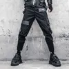 Overalls More Than Male Function of Loose Bag Buckles Splicing Street Costume Foot Trousers