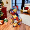 Creative Graffiti Dachshund Dog Statue Home Decor Colorful French Bulldog Sculpture Animal Figur Fature Living Room Desk Accessories 231220