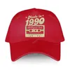 Casquettes de baseball Casquette de baseball en coton pour hommes Chapeaux hip-hop fabriqués en 1990 Toutes les pièces originales 32e 32 ans Cadeau d'anniversaire Mode Adulte Chapeau unisexe