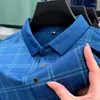 Männer Polos Luxus Sommer High-end-Marke Revers Kurzarm Koreanische Gestreiften Plaid Polo-Shirt Mode Business Casual T-shirt m-4XL