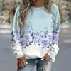 Men's Hoodies Ladies Boutique Delicate Floral Print Hoodie Street Casual Wear Fashion Sweatshirt Winter Warm
